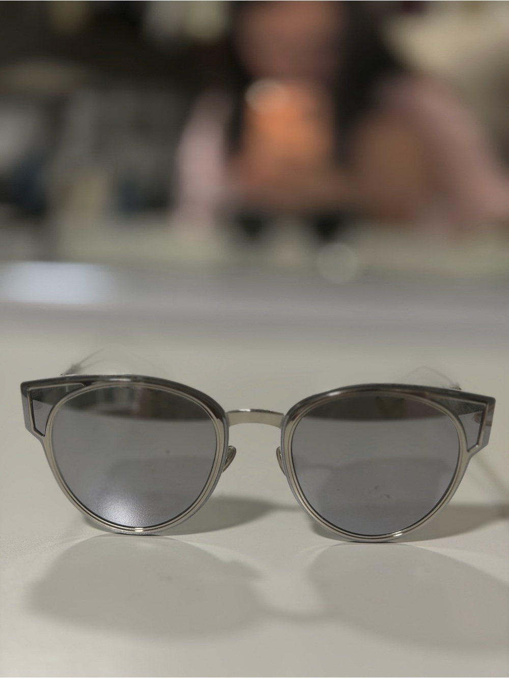 Dior Transparent Gray Frame Sunglasses